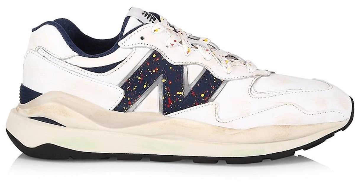 mens white leather new balance