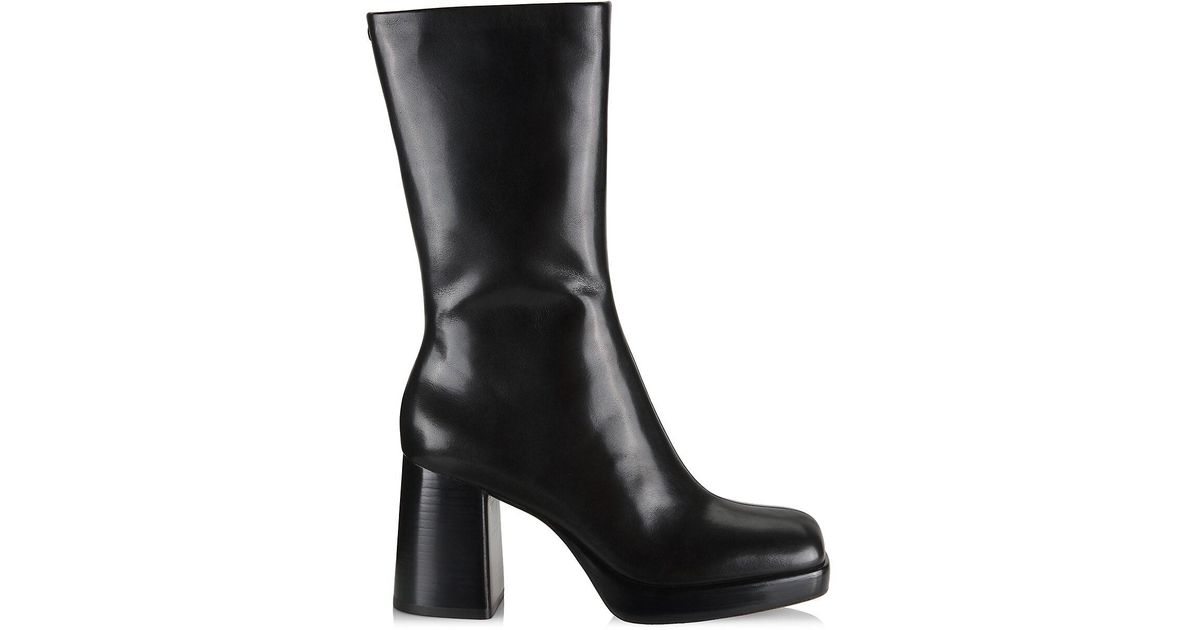 Rag & Bone Matrix Leather Platform Boots in Black | Lyst