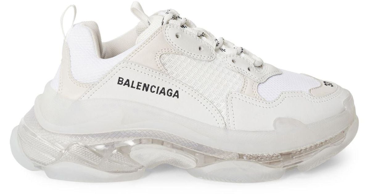 womens white balenciaga triple s