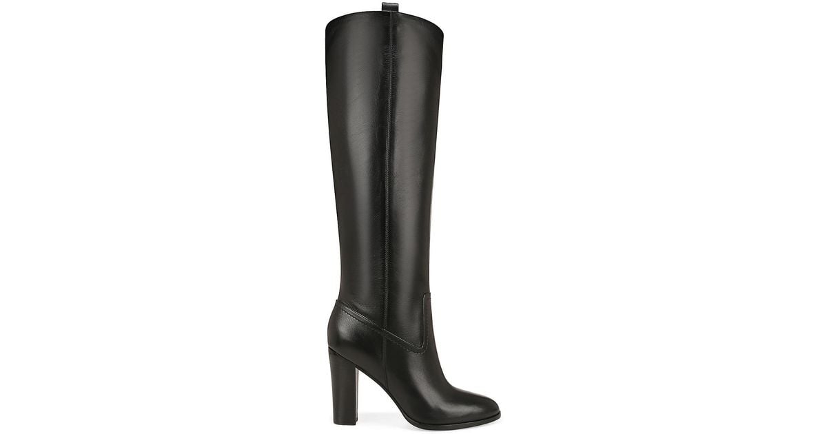 Veronica Beard Vesper 95mm Leather Knee-high Boots in Black | Lyst