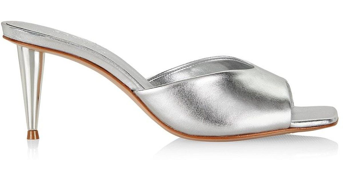 SCHUTZ SHOES Dethalia Pin-heel Mule Sandals in White | Lyst
