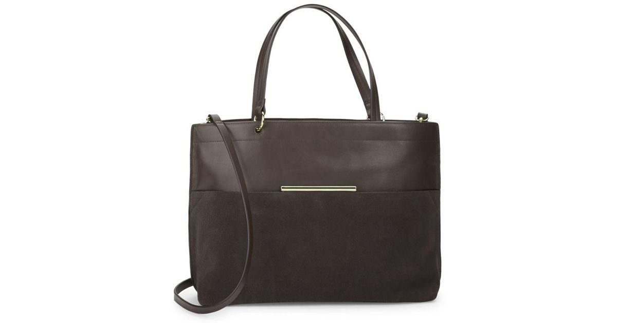 Lyst Halston Heritage Versatile Leather Bag In Brown