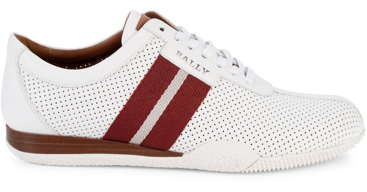 bally frenz perforated sneakers
