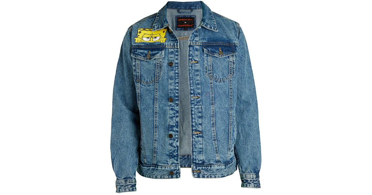 Members Only Spongebob Denim Jacket in 