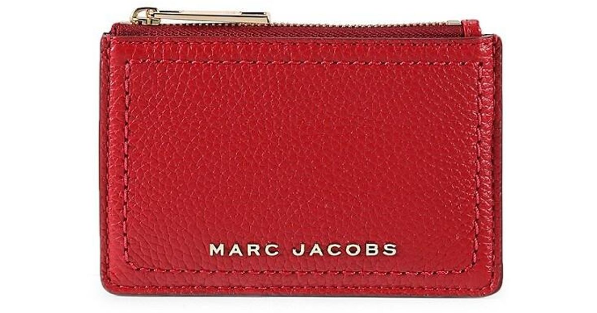 Marc Jacobs The Groove Top Zip Leather Coin Purse in Red Lyst UK