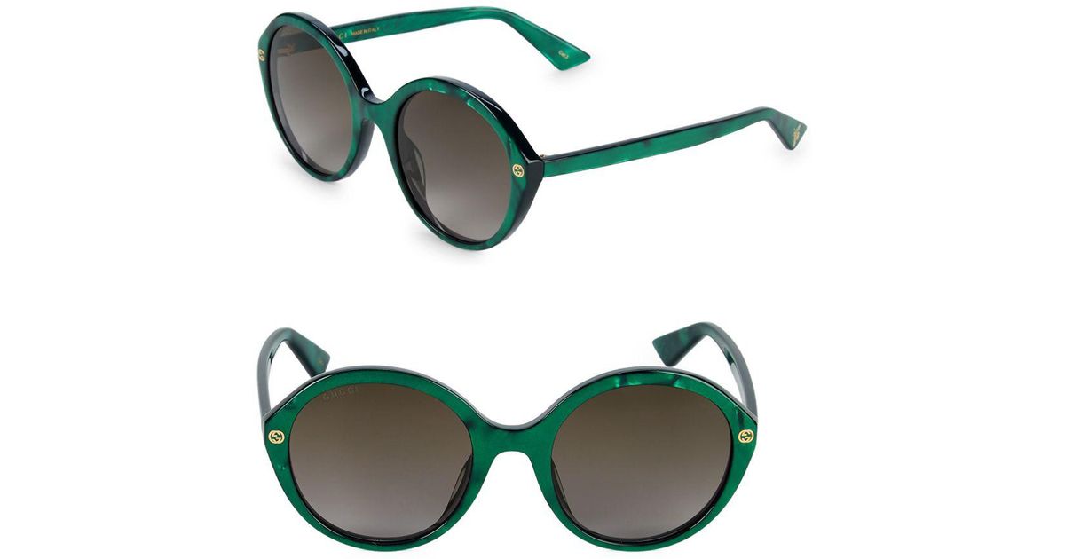 gucci 55mm round sunglasses