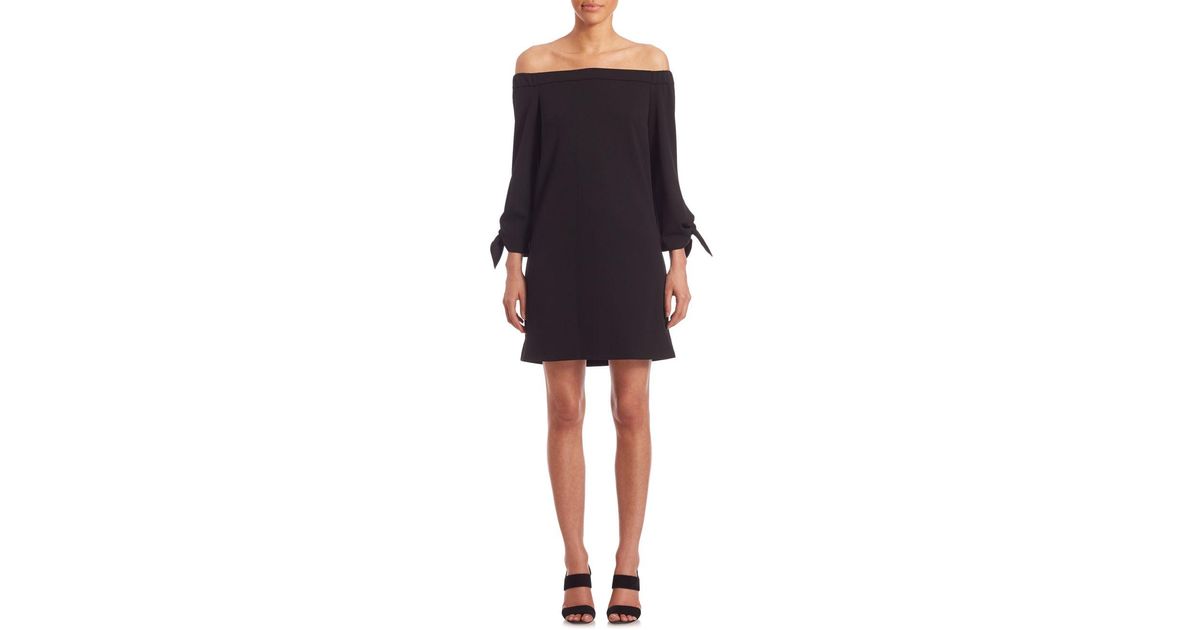 tibi off the shoulder dress