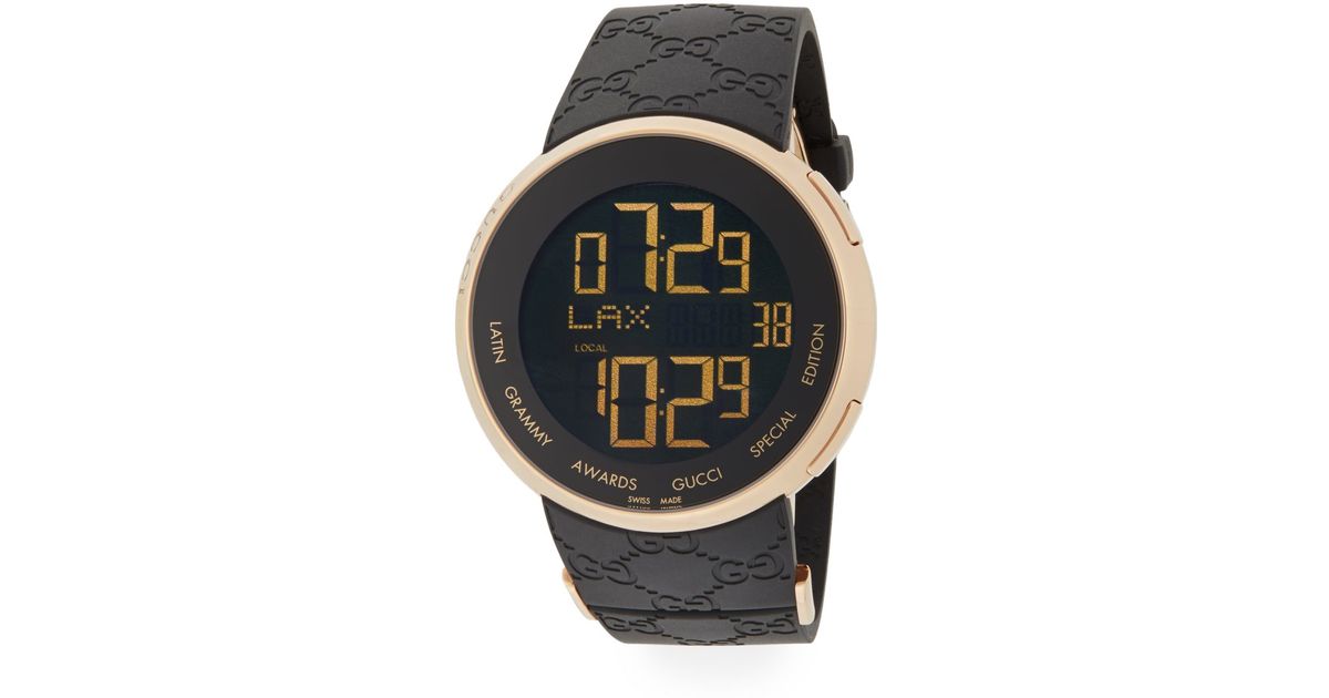 Gucci Latin Grammy Awards Special Edition Digital Pvd & Rubber Strap Watch  in Black | Lyst