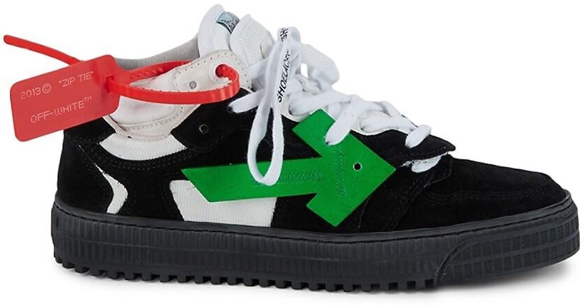 off white color block sneakers