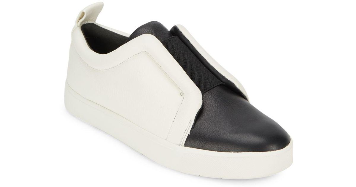 Vince Leather Caden Slip-on Sneakers in 