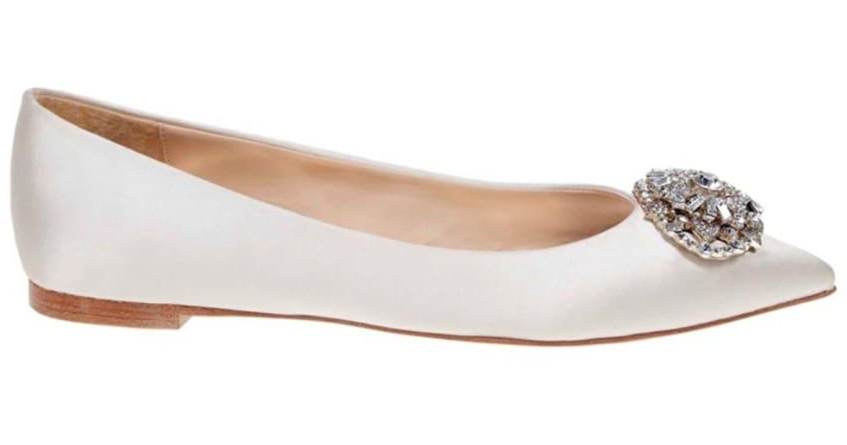 badgley mischka davis satin flats