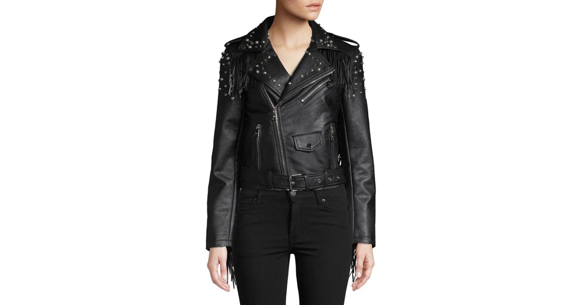 vigoss studded leather jacket