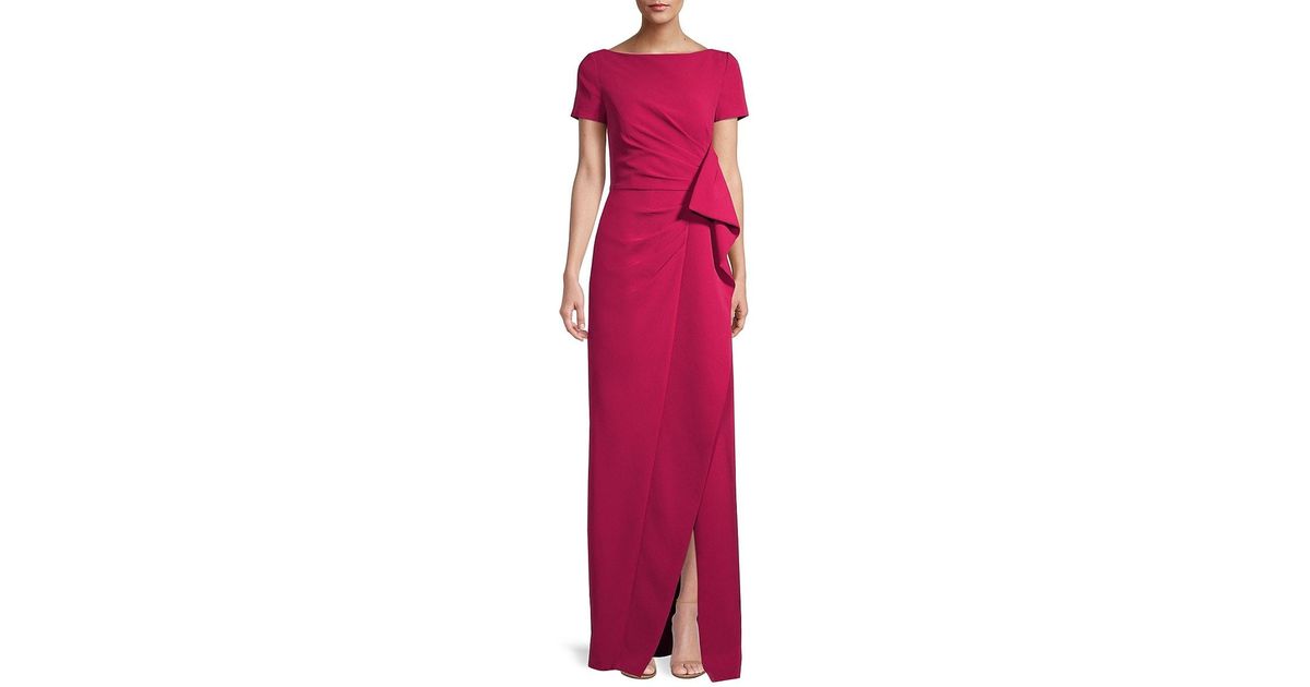 Kay Unger Franca Column Gown in Pink | Lyst UK
