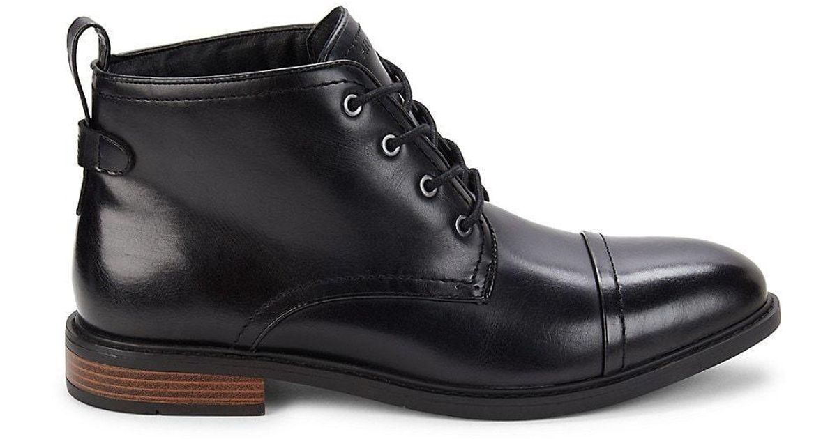 Tommy Hilfiger Cap Toe Chukka Boots in Brown for Men Lyst