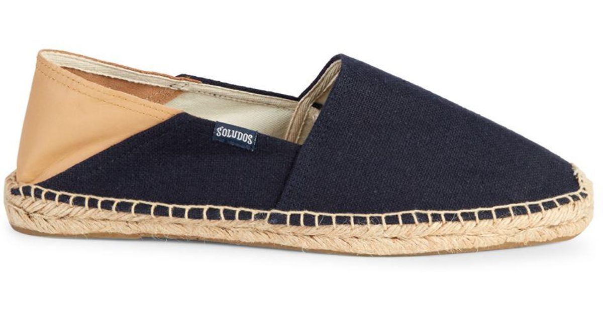 Soludos Canvas Collapsible Heel Convertible Espadrille Flats in ...