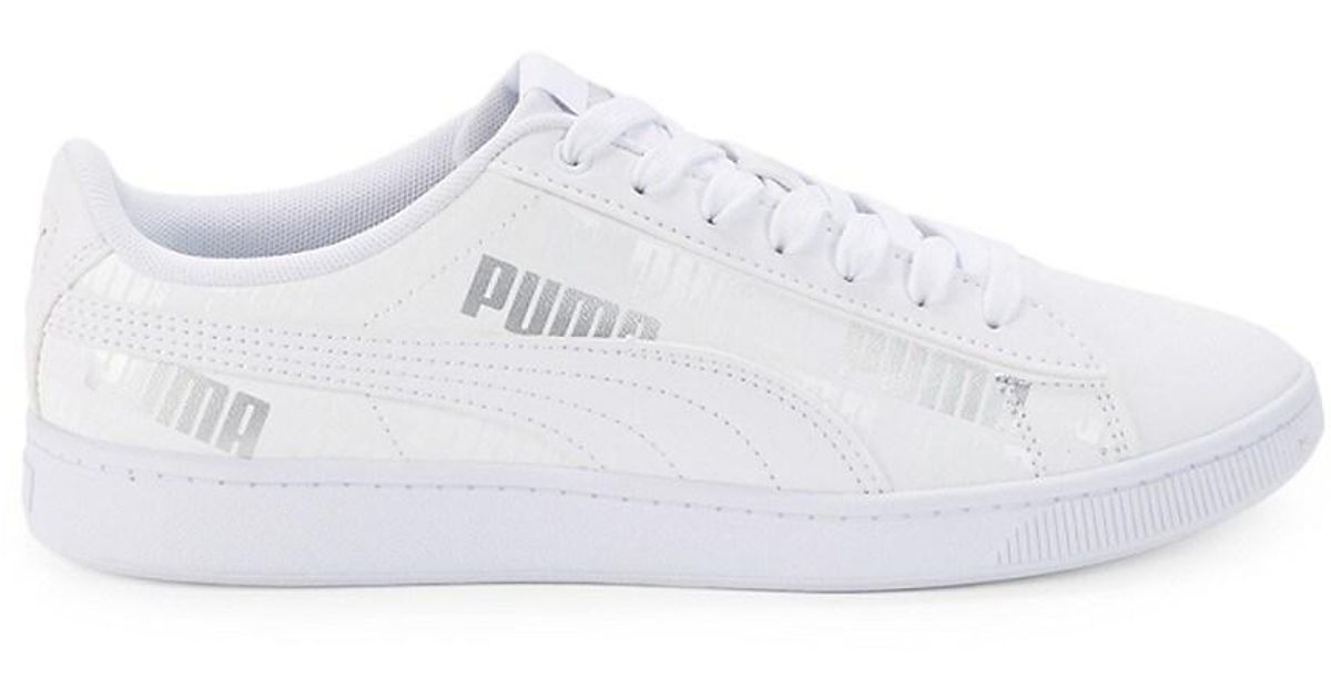 puma vikky platform black and white