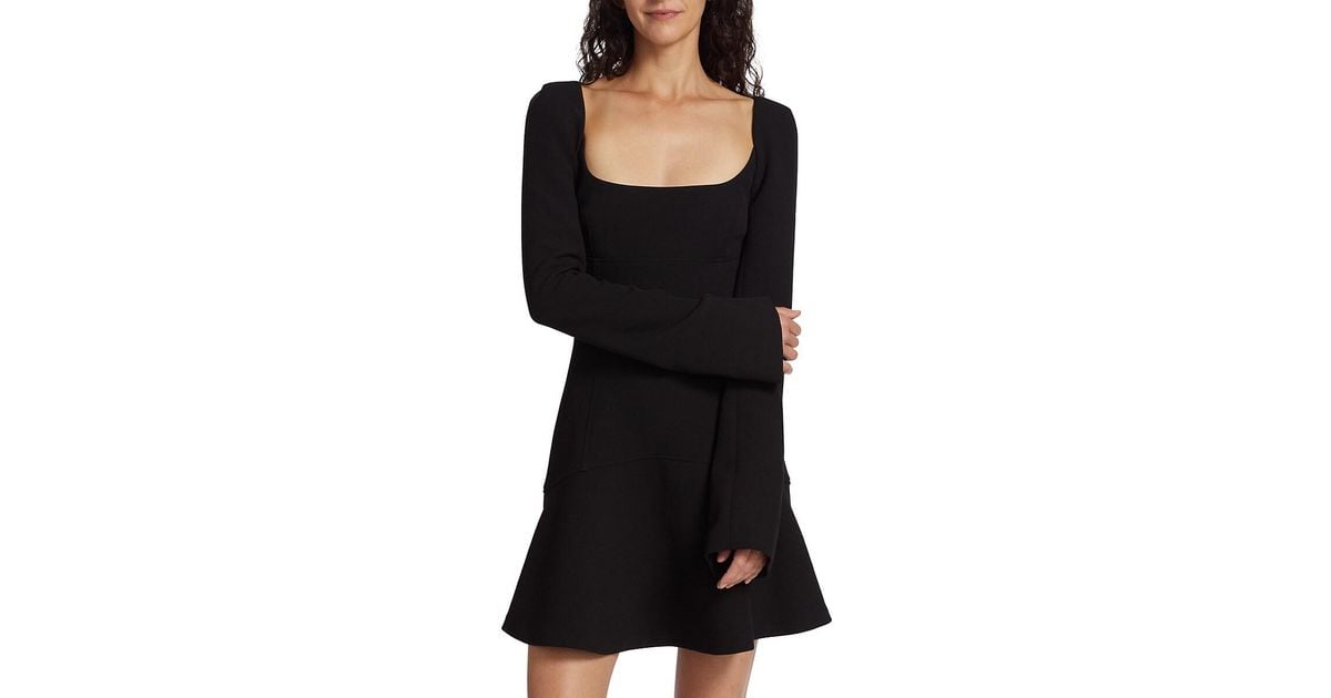 A.L.C. Heidi Combo Fit Flare Mini Dress in Black Lyst