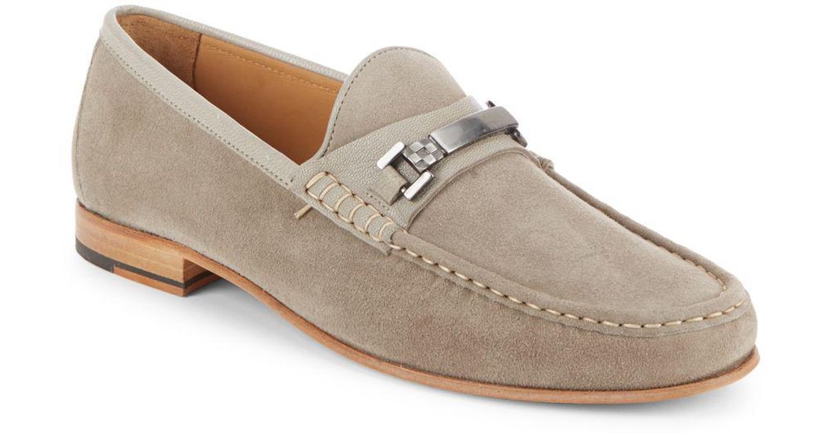 Vince Camuto Miguel Suede Bit Loafers for Men - Lyst