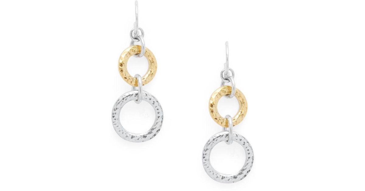 Lyst Gurhan 24k Gold Sterling Silver Circle Drop Earrings In Lyst Gurhan 24k Gold Sterling Silver Circle Drop Earrings In Metallic