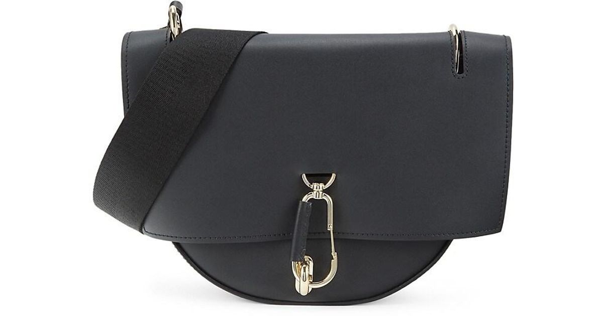 Zac Posen Belay Leather Saddle Crossbody Bag in Black Lyst