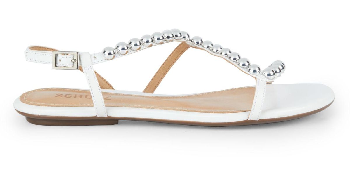 schutz studded sandals