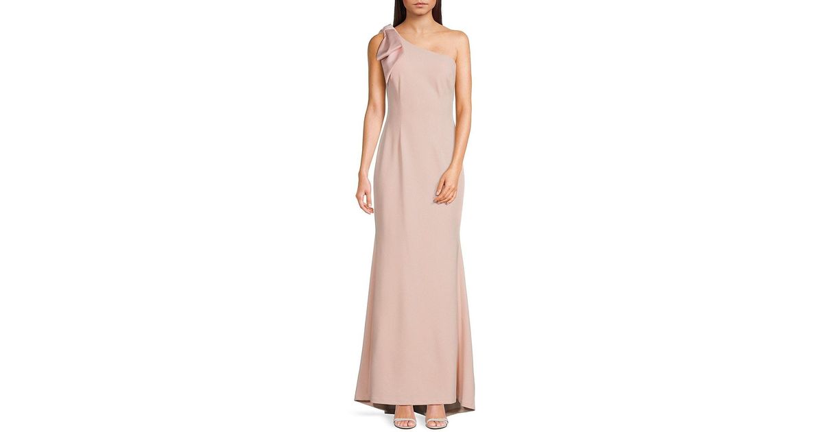 Eliza j one shoulder a line gown hot sale