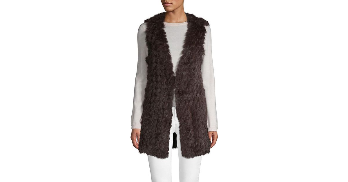 Belle fare shop rabbit fur vest