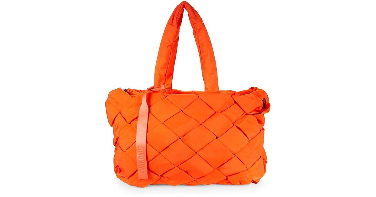 Jason Wu Dylan Basket Weave Tote Bag in Orange Lyst