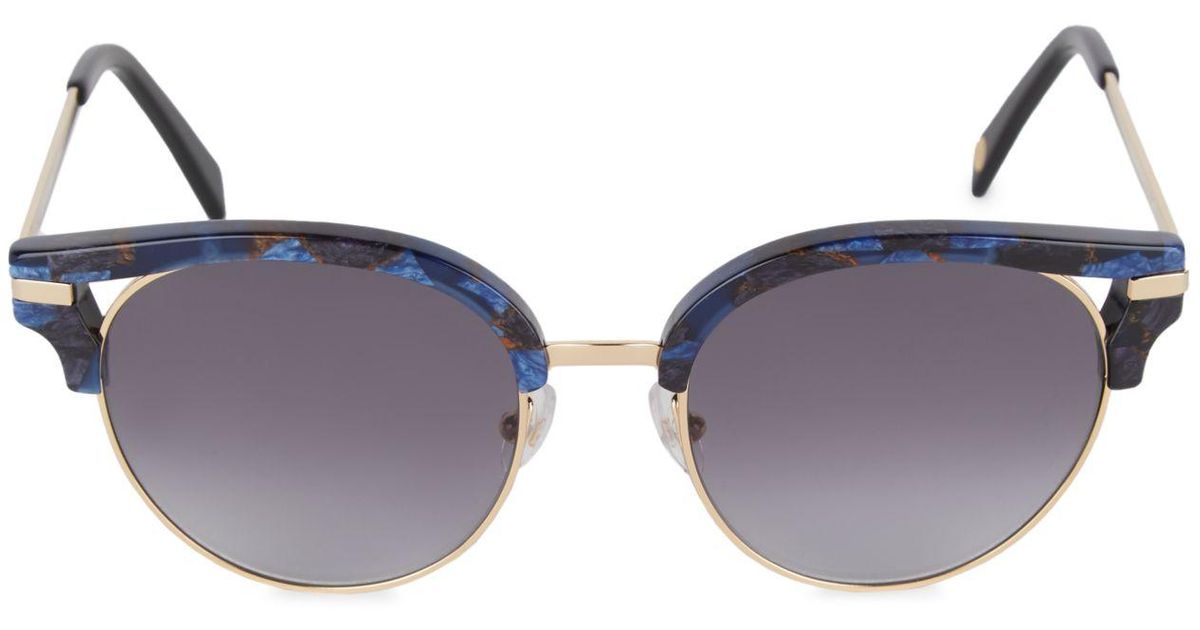 Balmain 52mm Cat Eye Sunglasses in Blue Tortoise (Blue) Lyst