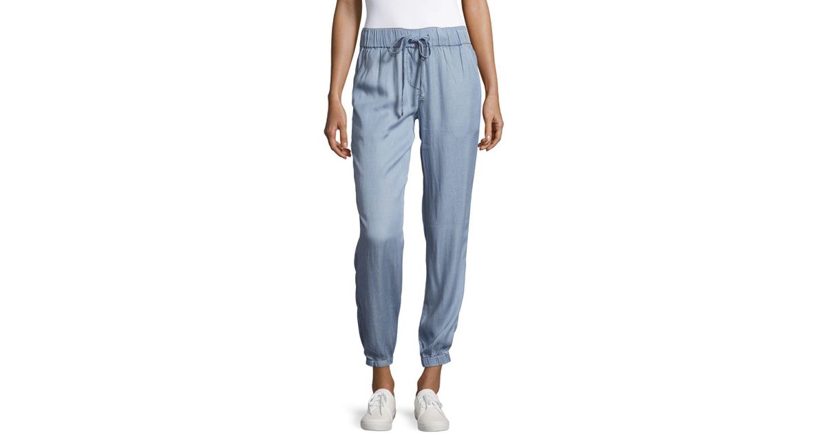 Sanctuary Tencel Denim Jogger Pants in Blue Lyst