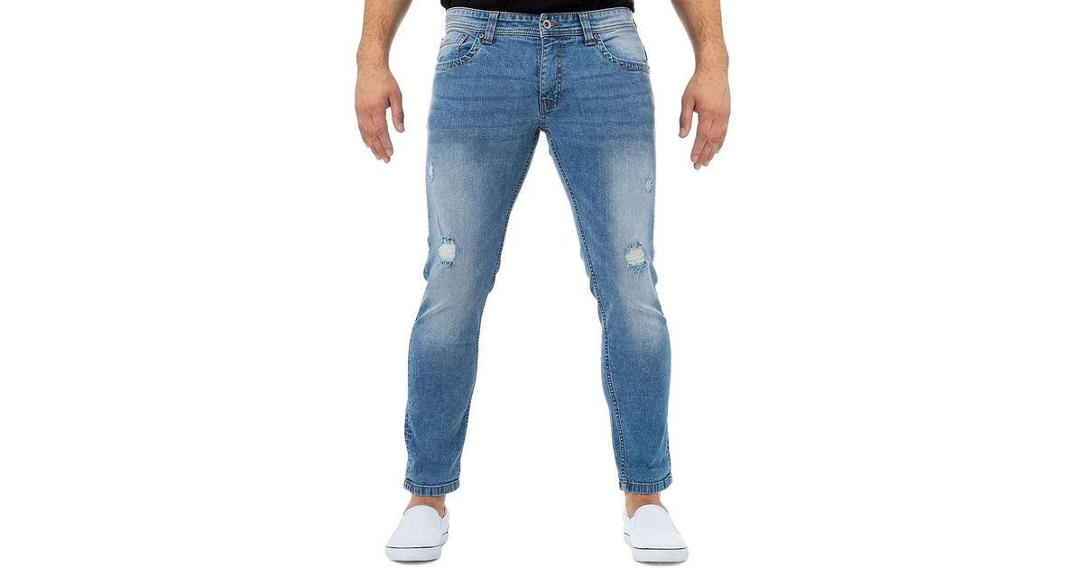 Xray Jeans X Ray Ripped Skinny Jeans in Blue for Men | Lyst