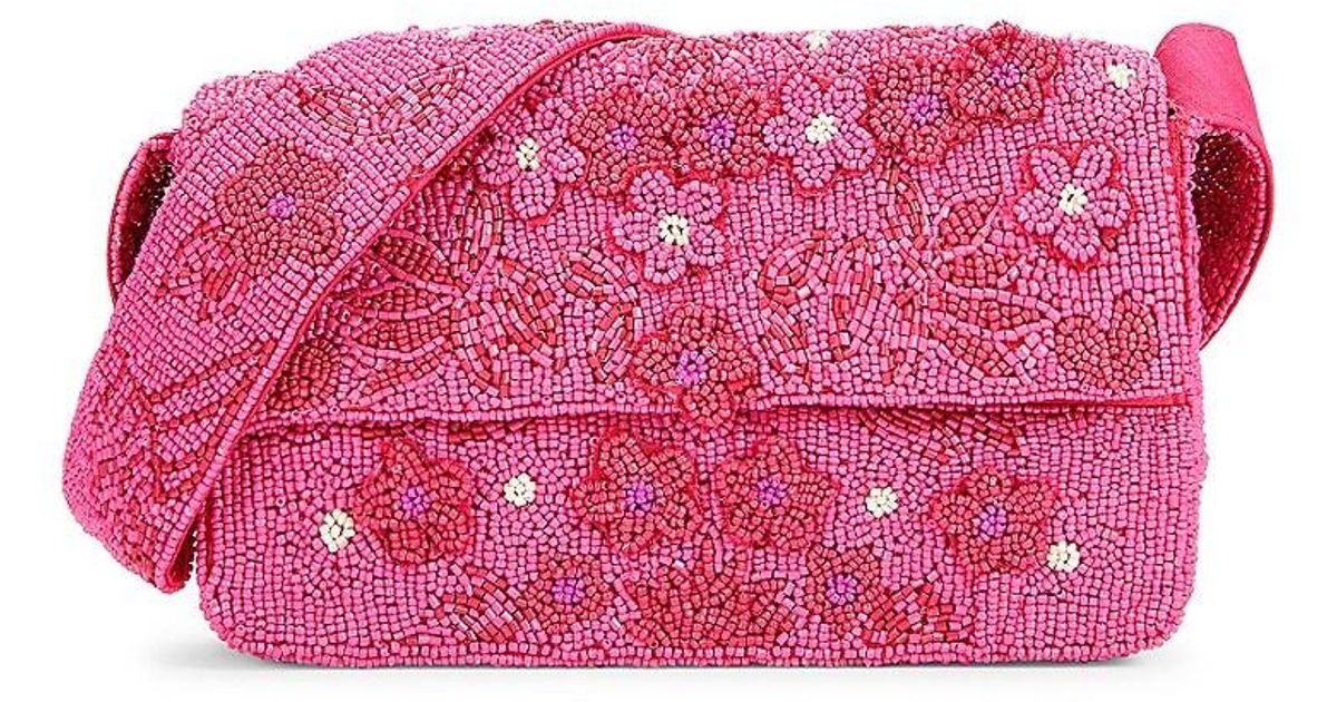 BCBGMAXAZRIA Beaded Shoulder Bag in Pink Lyst Australia