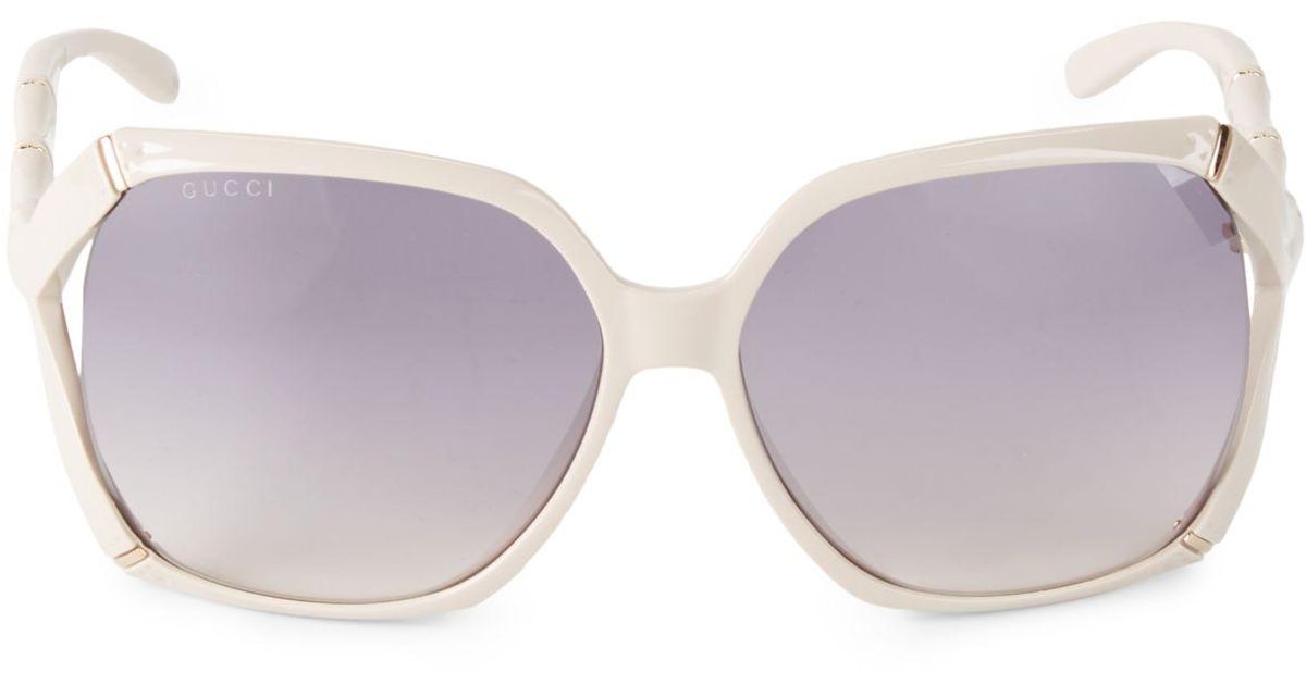 Gucci 58mm Square Sunglasses in Beige Grey (Gray) - Lyst
