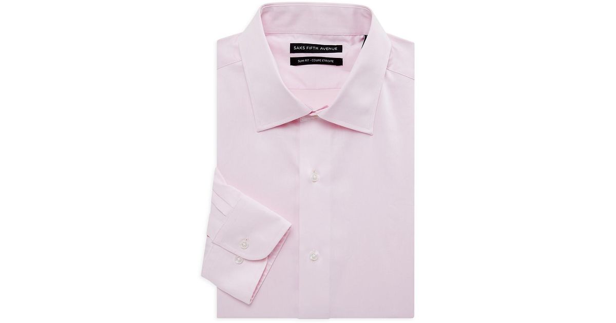 Saks Fifth Avenue Saks Fifth Avenue Slim Fit Dress Shirt in Pink for Men |  Lyst UK