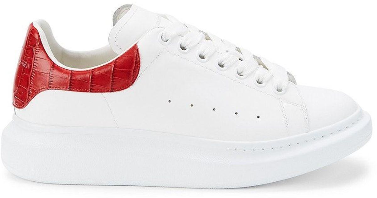 Alexander mcqueen trainers white and best sale red