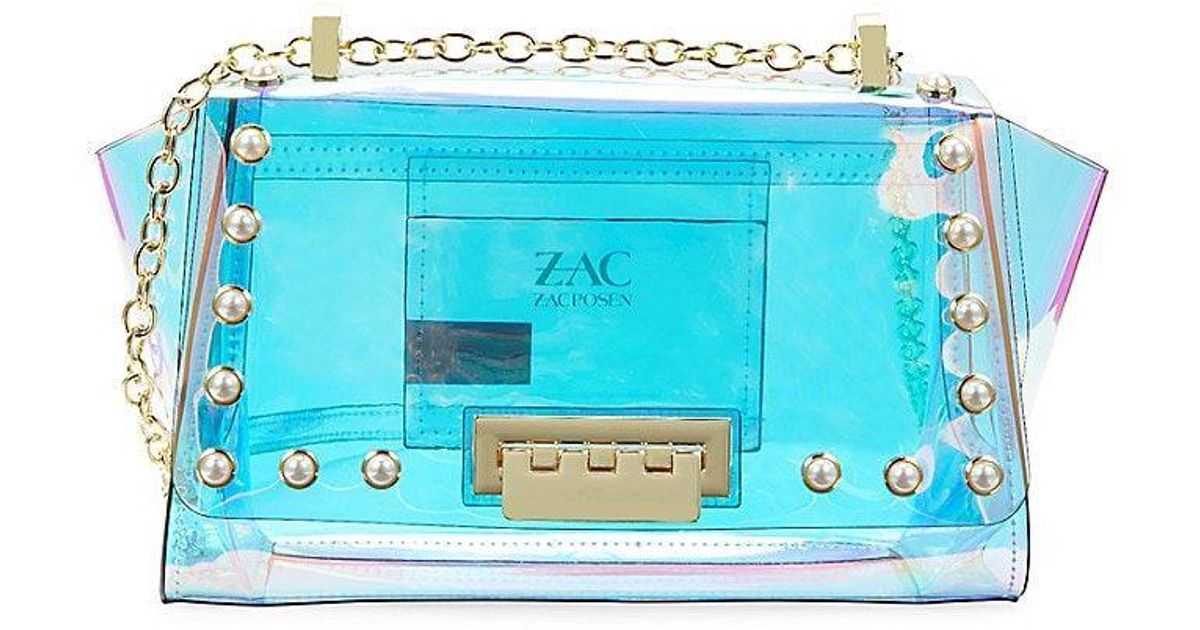 Zac Posen Mini Eartha Transparent Shoulder Bag in Blue Lyst