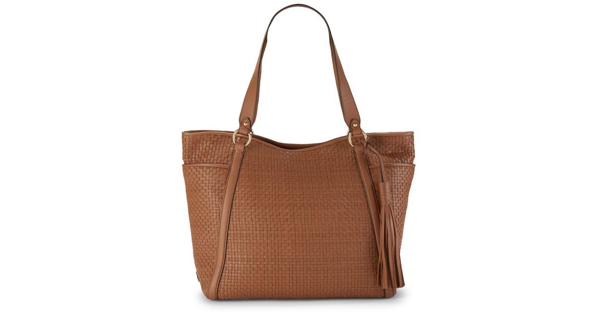 cole haan basket weave handbag
