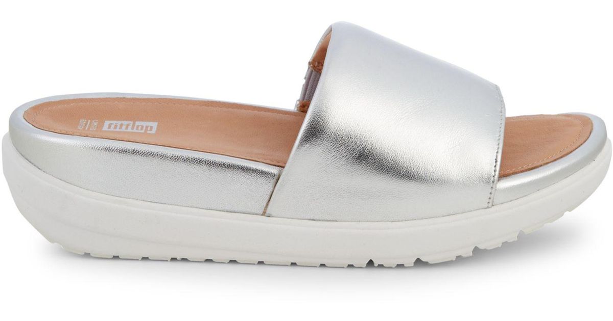 Fitflop Leather Loosh Luxe in Gold (Metallic) - Lyst