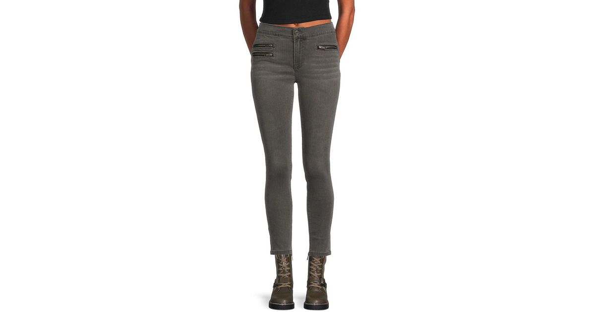 Etienne Marcel Leopard Skinny Jeans in Gray Lyst