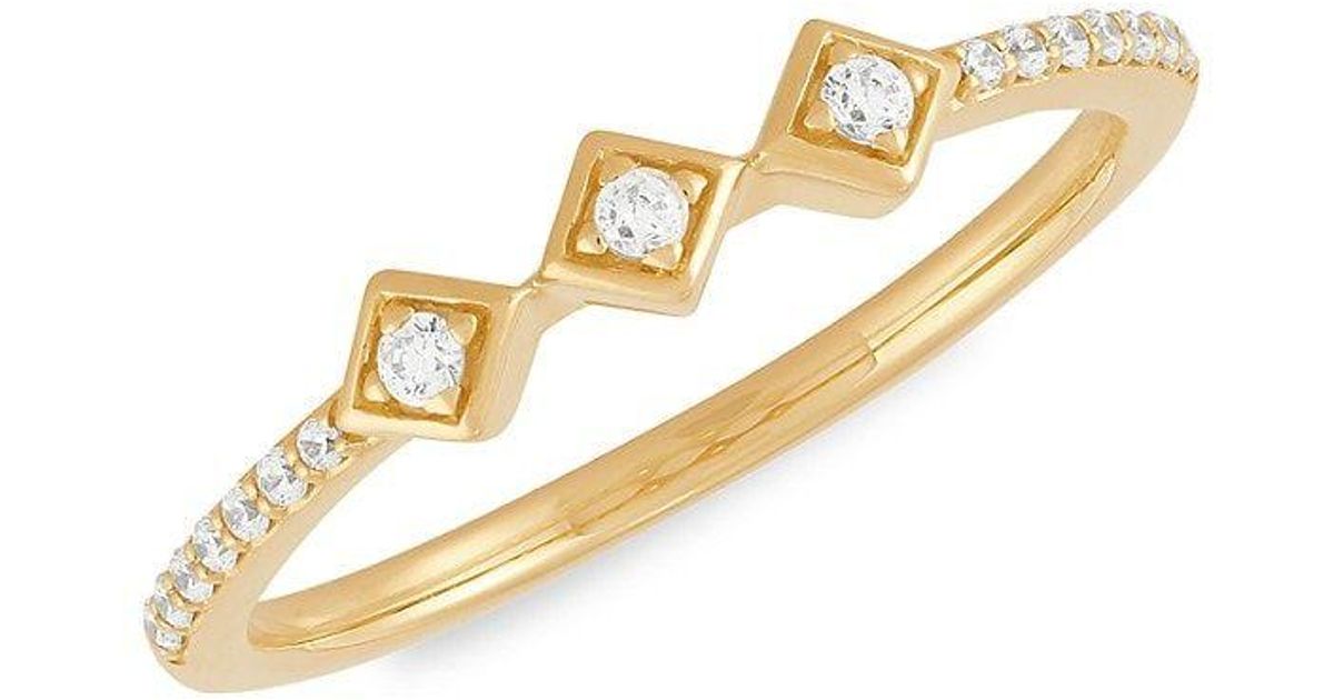 Saks Fifth Avenue Saks Fifth Avenue 14k & 0.10 Tcw Diamond Ring in