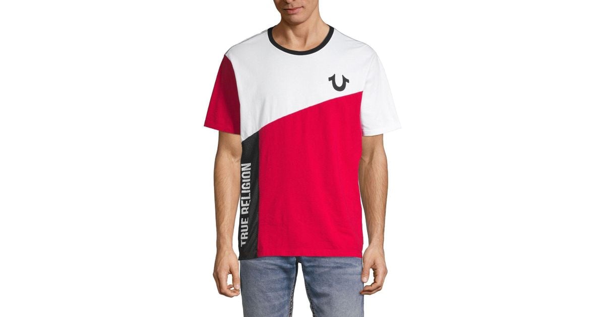 white red true religion shirt