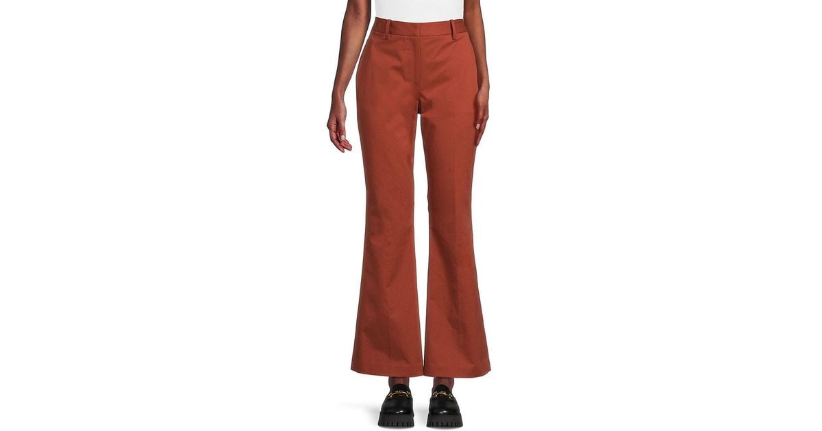 High waisted shop red flare pants