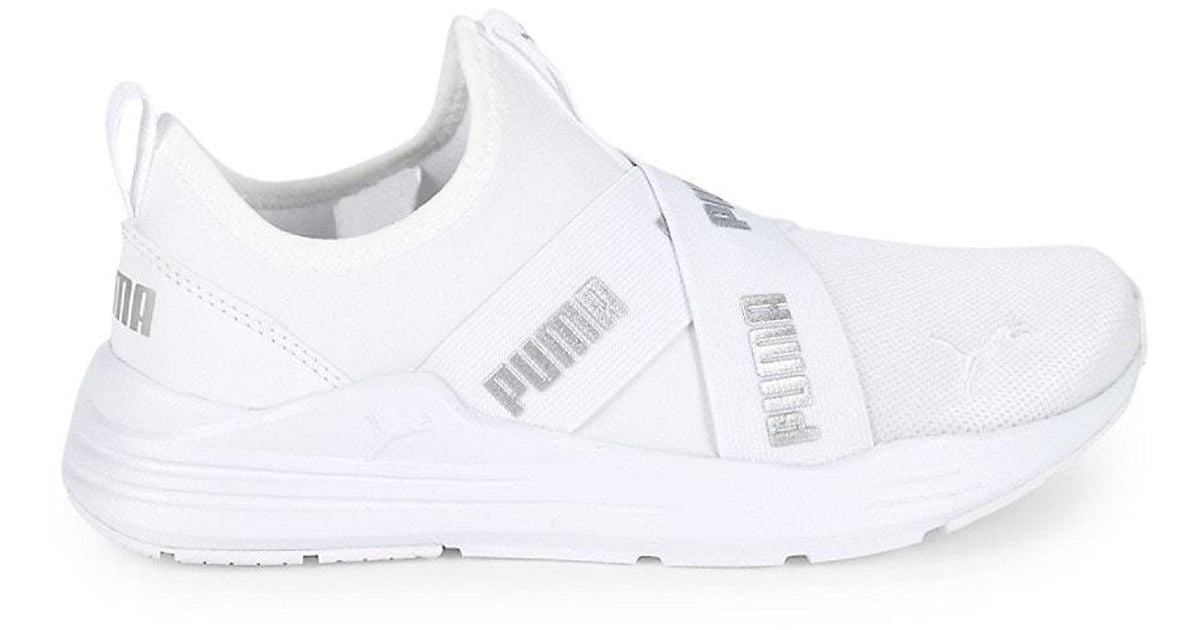 PUMA Wired Run Slip-on Sneakers in White | Lyst