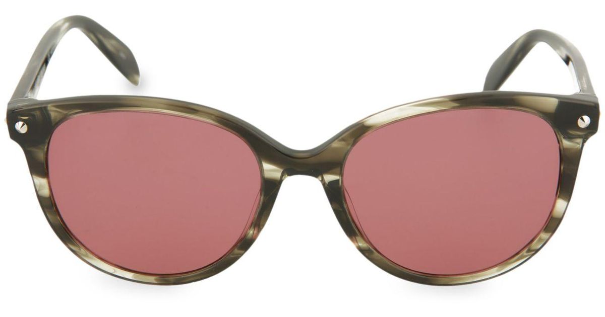 Alexander McQueen 54mm Oval Core Sunglasses - Lyst