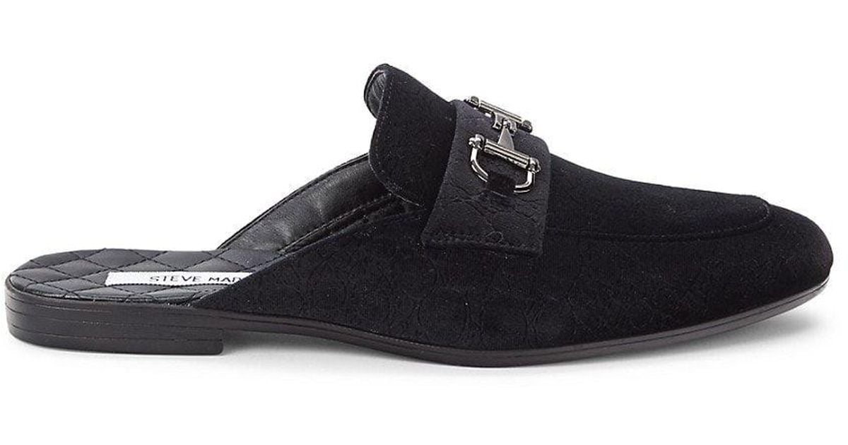Steve Madden Velvet Mules in Black for Men Lyst