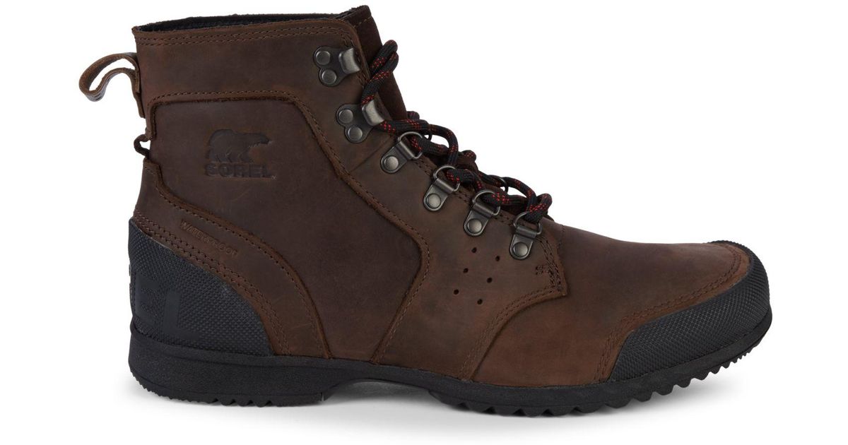 Sorel Ankeny Leather Hiking Boots in Brown for Men Lyst