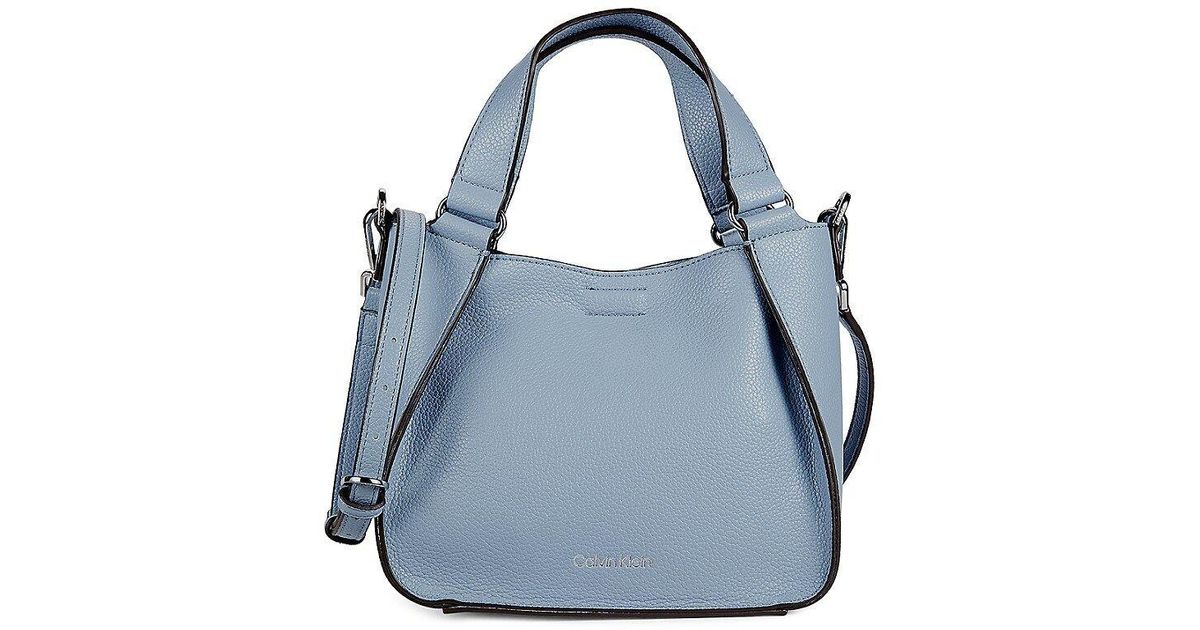 Calvin klein signature chained dome leather satchel new arrivals