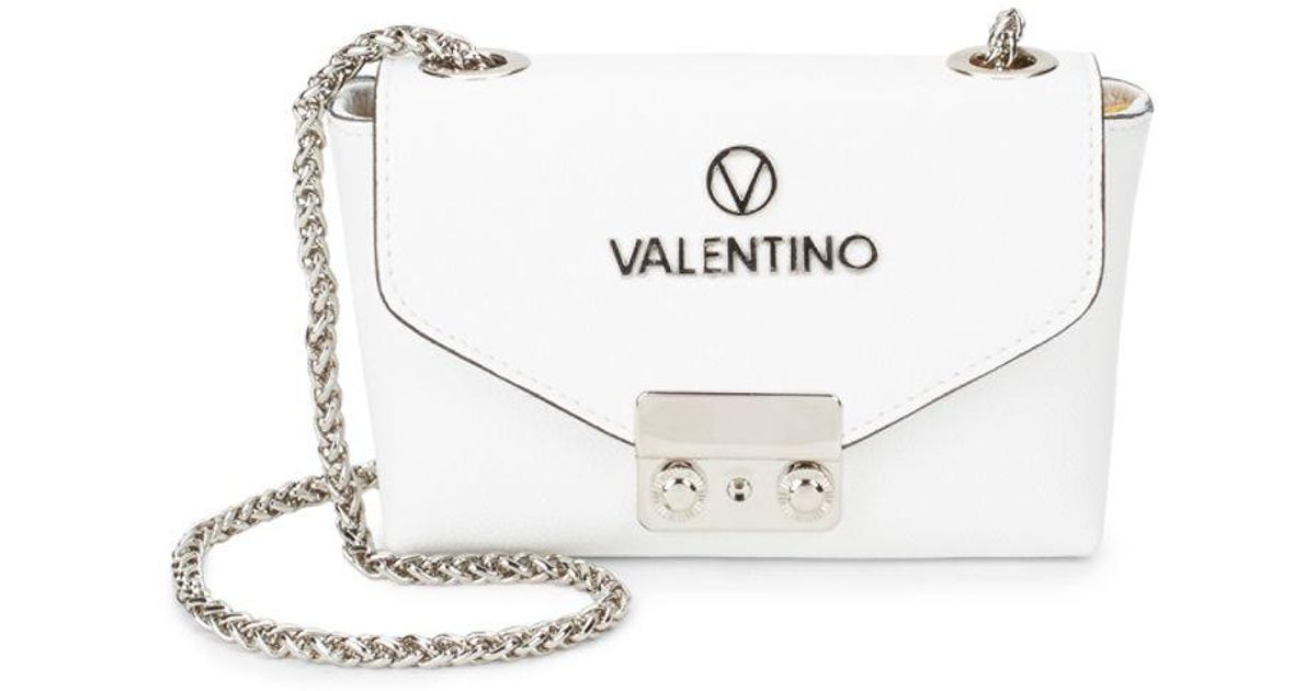 Valentino By Mario White Lola Leather Shoulder Bag Valentino By Mario White Lola Leather Shoulder Bag
