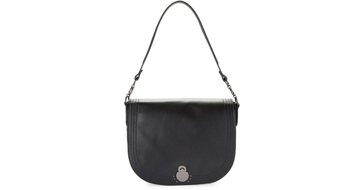 Longchamp Large Cavalcade Leather Shoulder Bag in Black Lyst