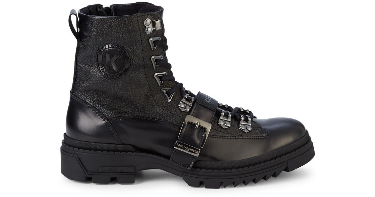 karl lagerfeld combat boots